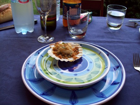Capesanta gratinata con profumo di limone