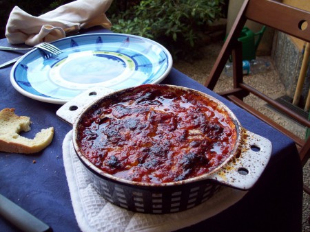 Parmigiana di melanzana viola